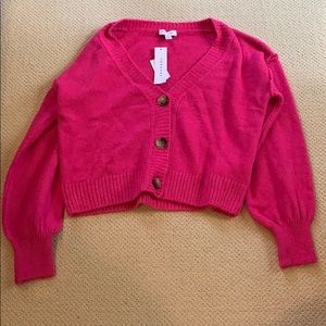 New with tags! Hot pink cropped Topshop sweater